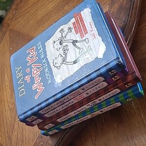 Diary of a Wimpy Kid series hard book bundle set of 4 books Jeff Kinney